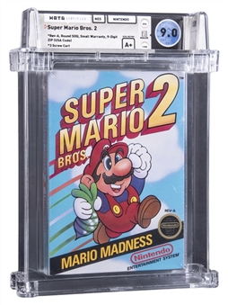 1988 NES Nintendo "Super Mario Bros. 2" Sealed Video Game - WATA 9.0/A+